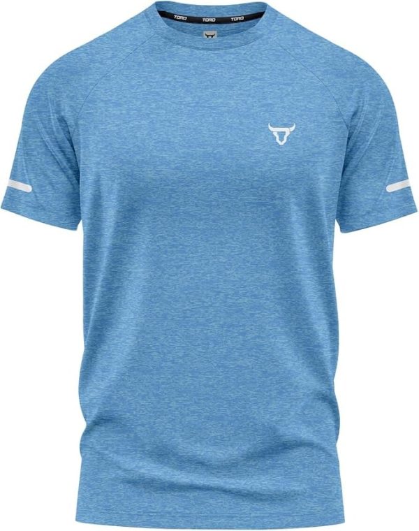 Mens Workout Short Sleeve T-Shirts Athletic Fit Fast Drying Moisture - Image 4